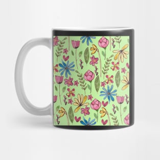 Summer flowers green Mug